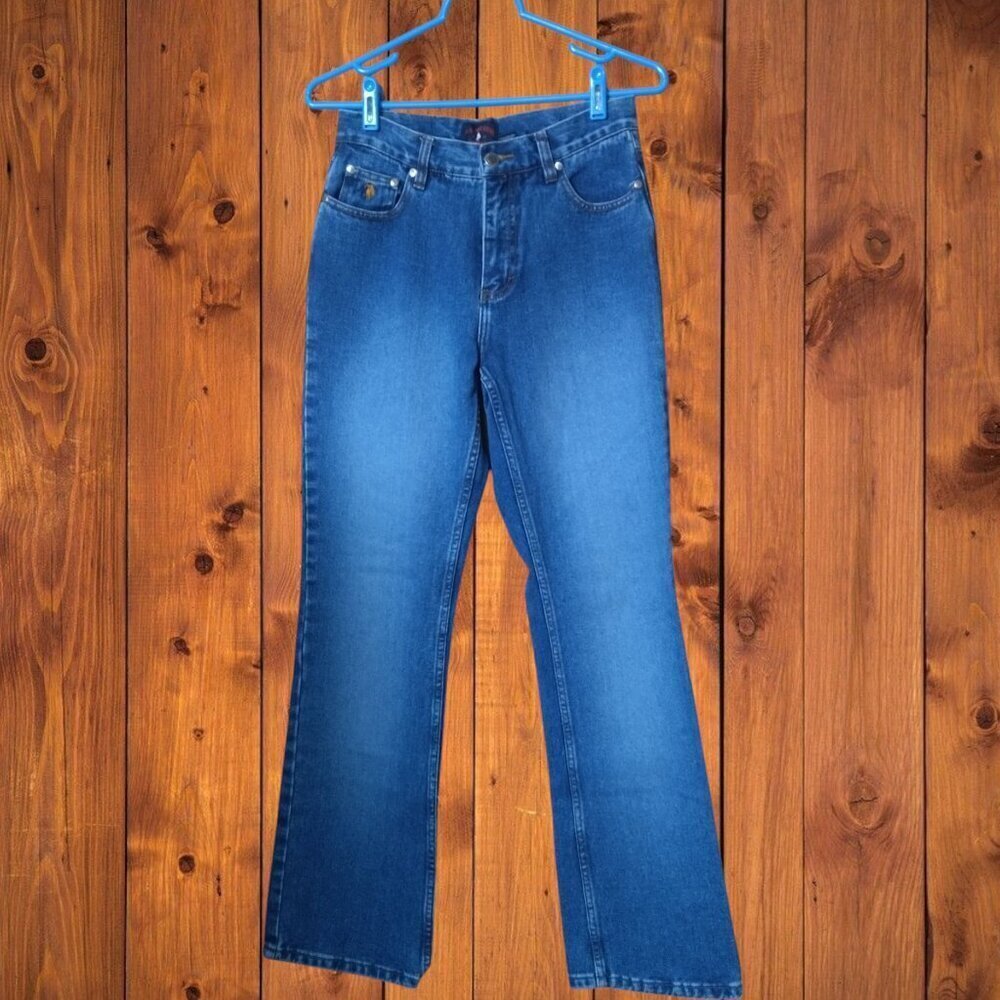 U. S. Polo Assn Juniors Size 5/6 Denim Blue Jeans Straight Leg Classic Logo
